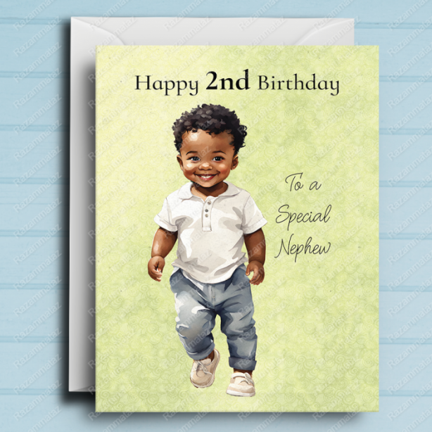 Black Boy Birthday Card M